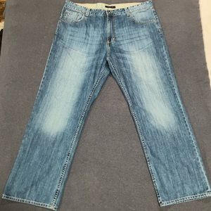 Tommy Hilfiger, very worn sailor blue jeans